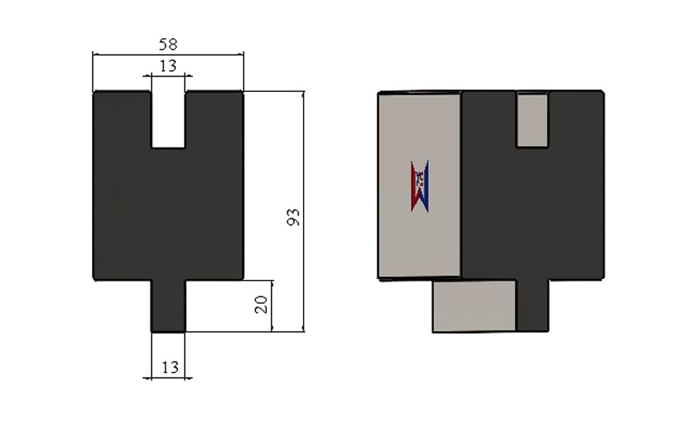 WYS Bystronic-Type Lower Die Holder, H93 mm