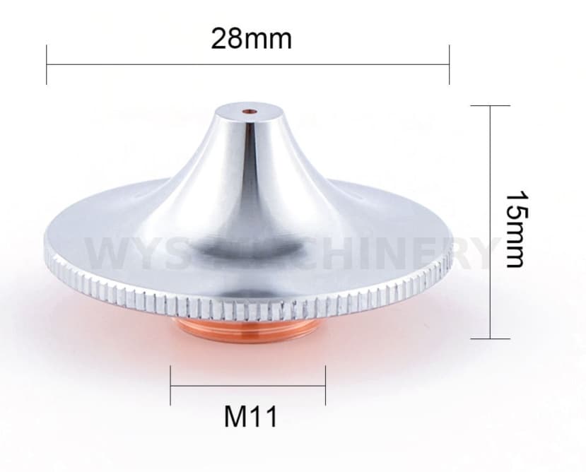 D28 M11 H15 Double Layer High Speed Laser Cutting Nozzle for Fiber Laser Cutting Head
