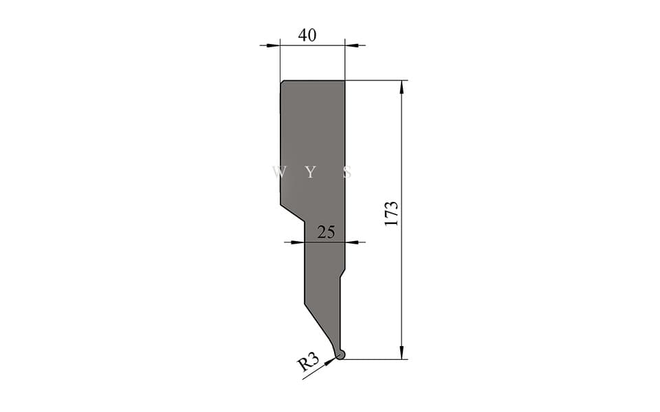 173mm R3 Upper Bending Blade for Flexible Panel Bender - 2