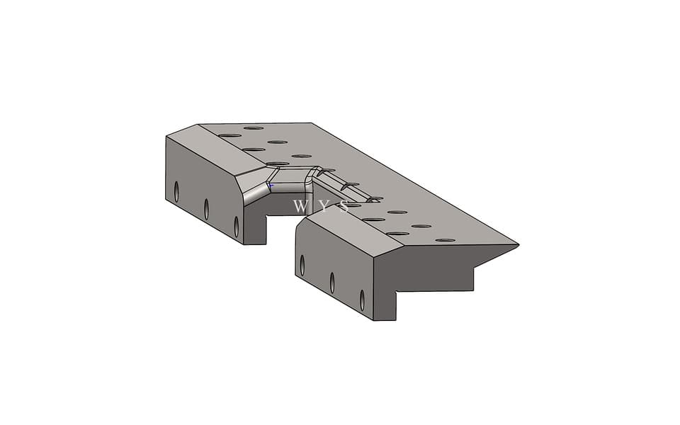 128mm Wide Panel Bender Counterblade with 40mm Load-Bearing Height