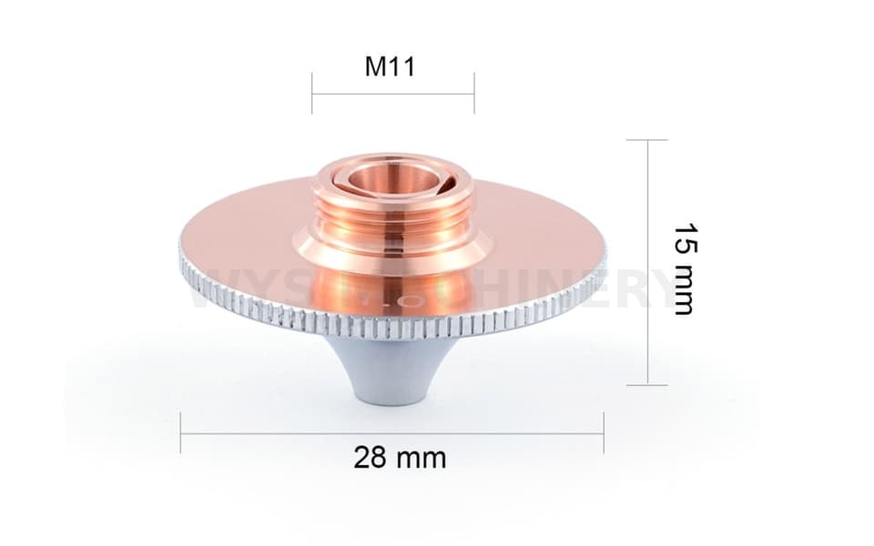 D28 M11 H15 Double Layer Fiber Laser Cutting Nozzle