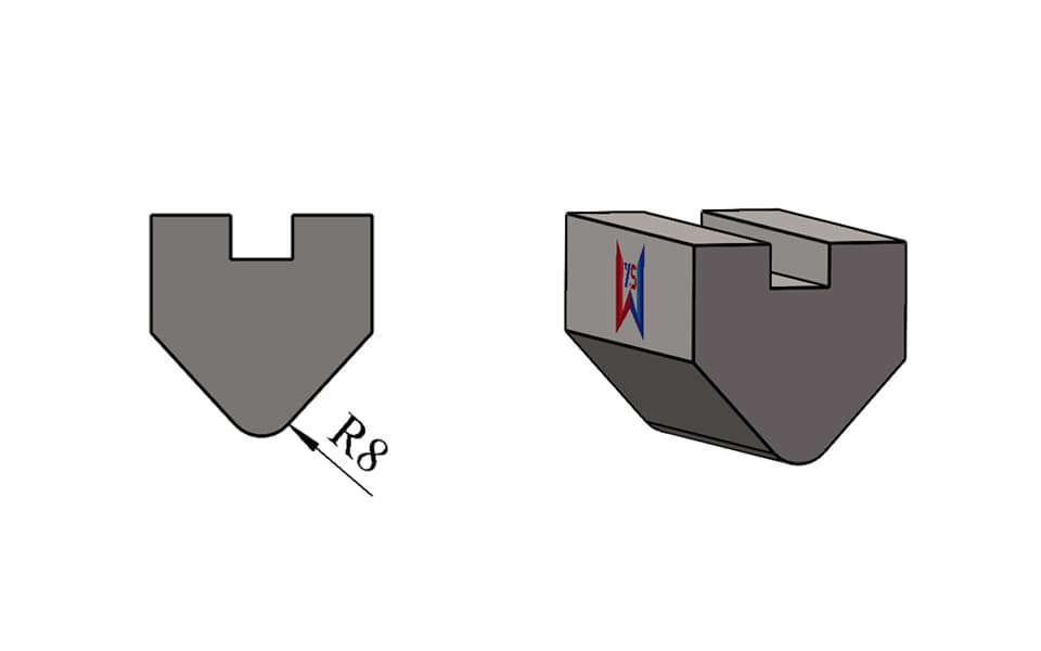 Replaceable Radius Insert for Split-Type Press Brake Punch – R8 R9 R10 - 1